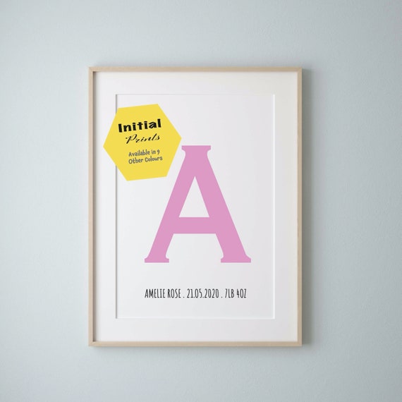 initial prints for nursery