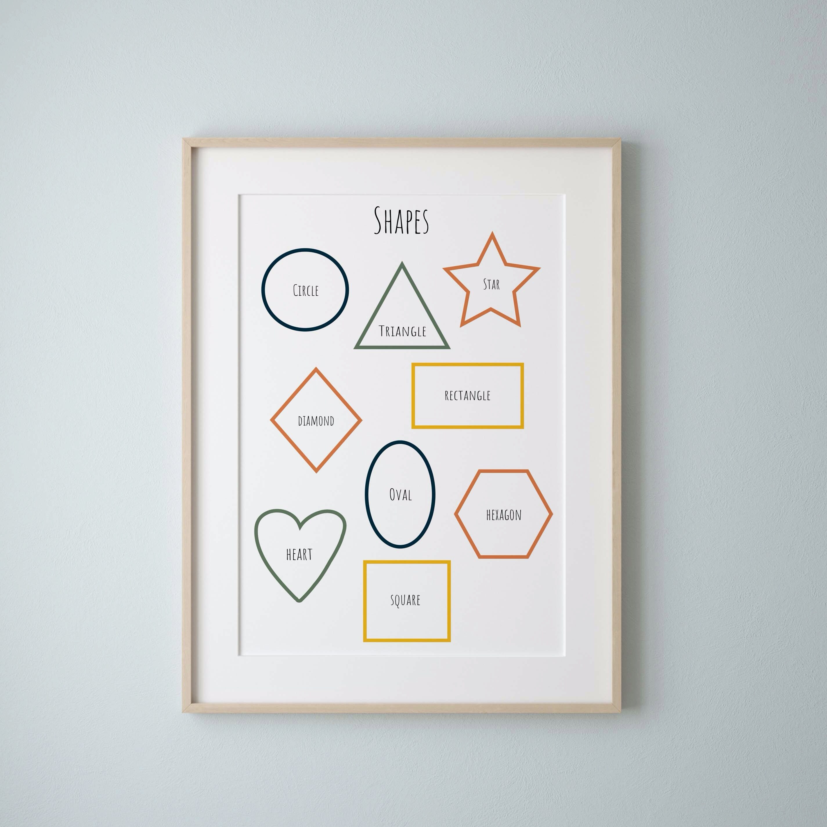 Naranja & amarillo formas impresión decoración de la | Etsy