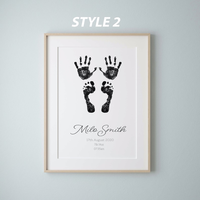 Personalised Baby Hand & Footprint Kit Baby Keepsake Print Etsy