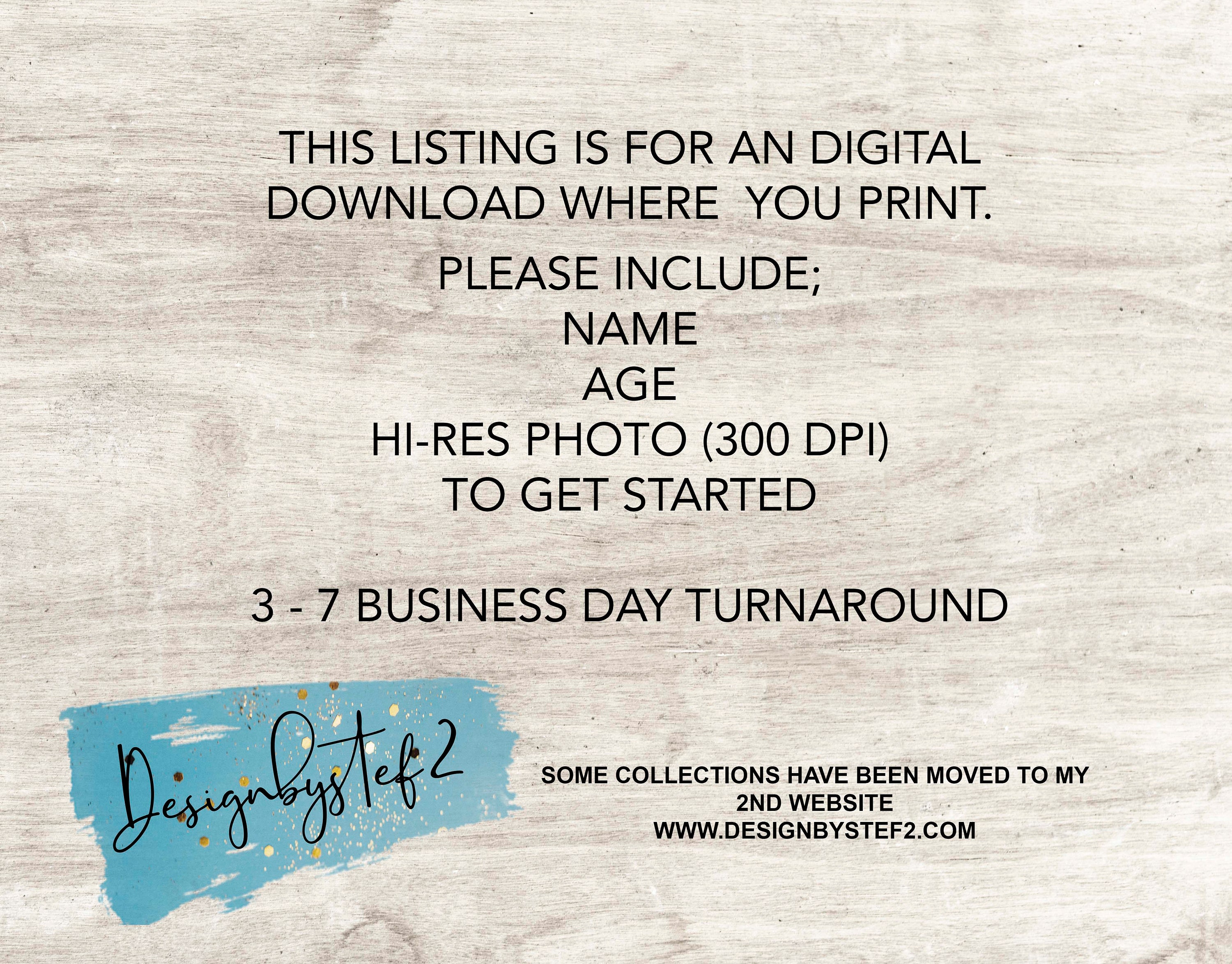 Custom Listing, Printable Digital Files, Personalized Digital Files - Etsy