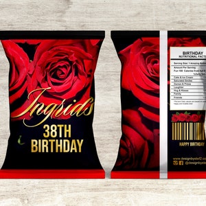 File digitale chip bag red roses