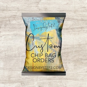 Custom Chip Bags, Personalized Chip Bag, Printable Chip Bag