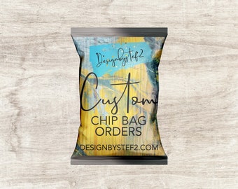 Custom Chip Bags, Personalized Chip Bag, Printable Chip Bag