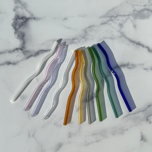 Colorful Reusable Glass Straws – Kikkerland Design Inc
