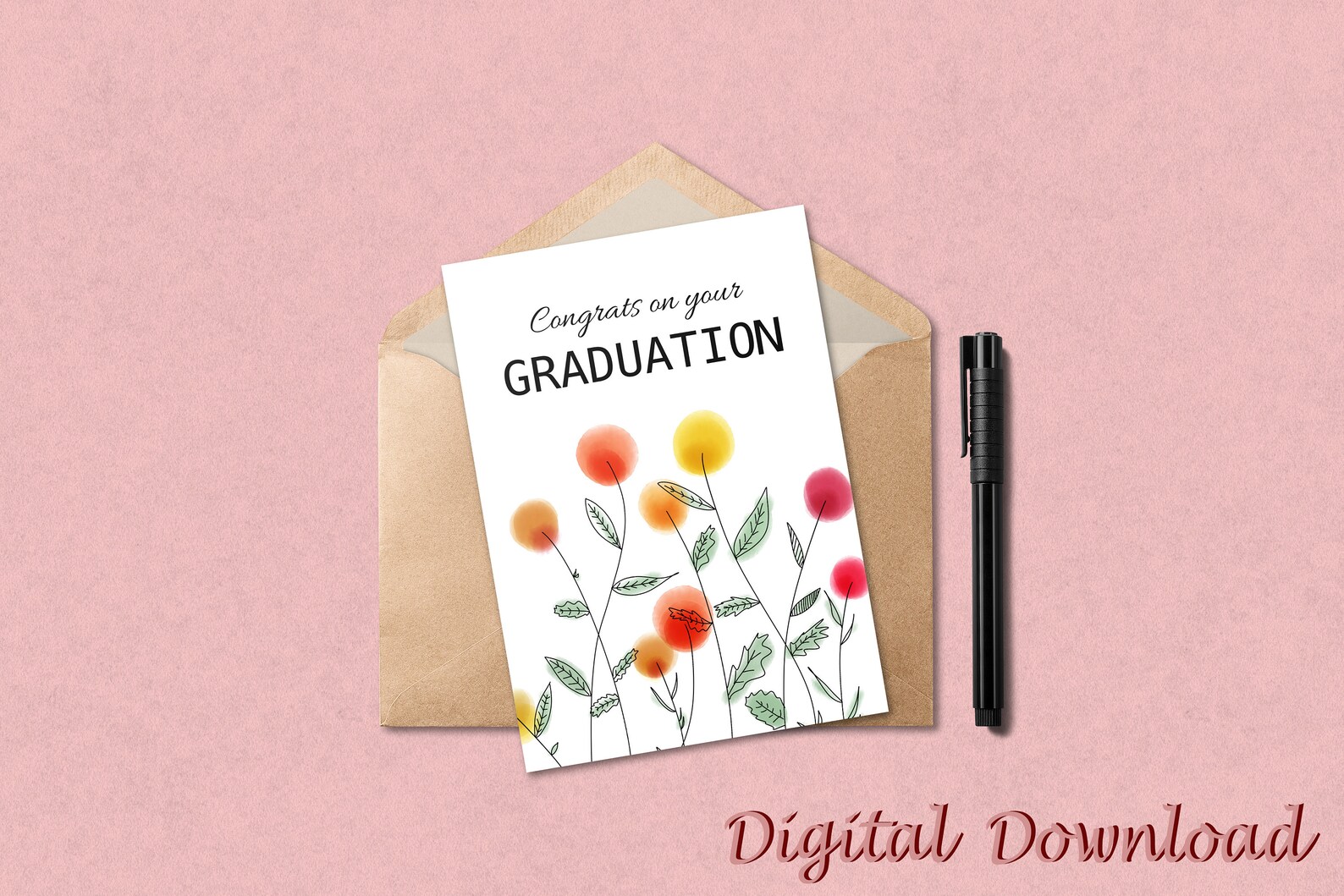 Printable Congrats on Your Graduation Card - College Graduation - High ...