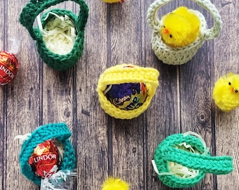 Easter Baskets, Easter Crochet, Easter Eggs, Easter Egg Baskets, Treat Bags, Treat Pouches, Easter Gifts, Easter Bag, Easter Creme Eggs