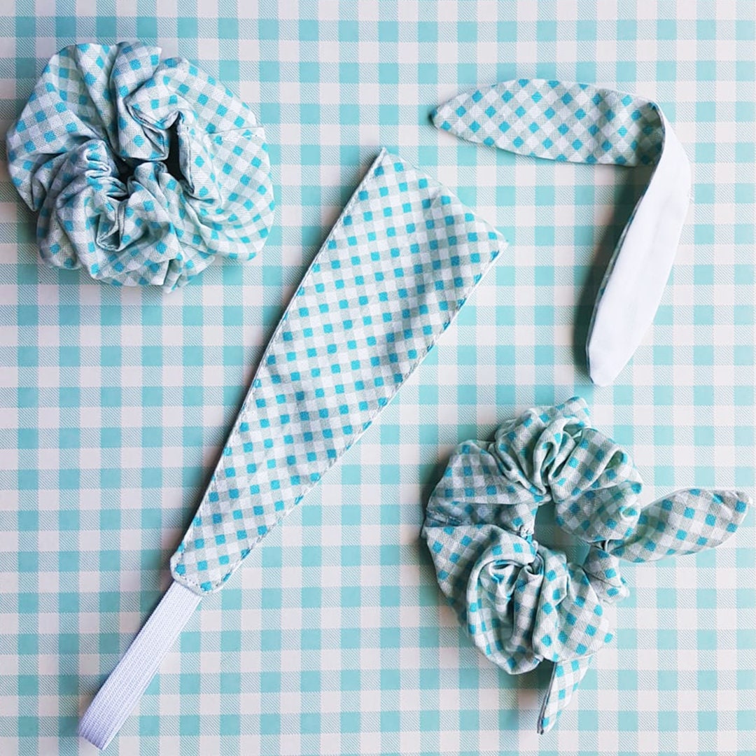 Gingham Headband Gingham Headbands Gingham Scrunchies Bunny Etsy UK