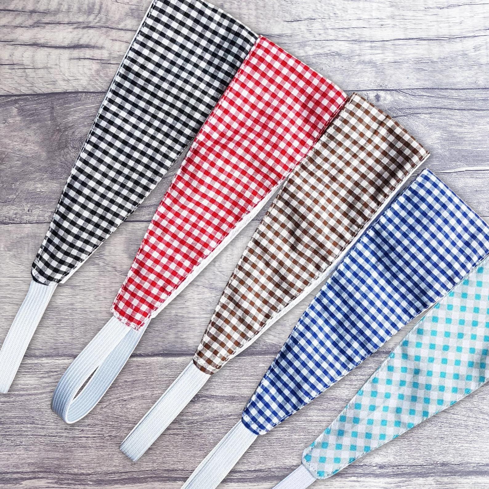 ★EMIS★ GINGHAM CHECK HAIRBAND Amazon.com : 4 Pcs Check Gingham Turban Headbands Lattice