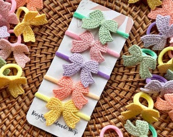 Toddler Bows, Baby Hair Ties, Toddler Hair Bands, Baby Bows, First Hair Bows, Soft Hair Bobbles, Small Elastics, No Snag Bands