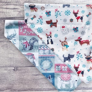 Bandana de Noël pour chien, sur le collier de Noël, bandana de Noël sur le collier pour chien, bandana d&#39;hiver pour chien, bandana de Noël pour chien, chien de Noël