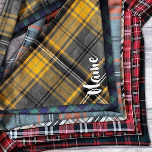 Personalised Dog Bandana, Plaid Dog Bandana, Tartan Dog Bandana, Pet Bandana, Dog Scarf, Pet Accessories, Traditional Tie, Tartan Bandana