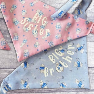 Hundehalstuch, Bandana für großen Bruder, Hundehalstuch für großen Bruder, Babymitgabe, Haustierbandana, Hundeschal, Haustierzubehör, traditionelle Krawatte,
