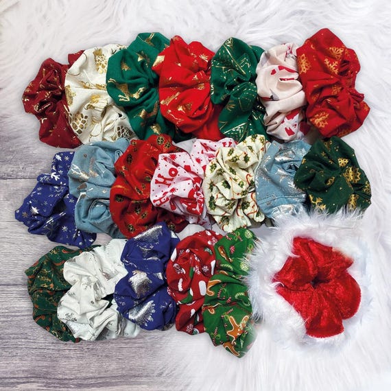 Christmas Scrunchies | Christmas Hair Accessories | Christmas | Xmas Scrunchie | Christmas Hair Ties | Christmas Costumes | Christmas Hair