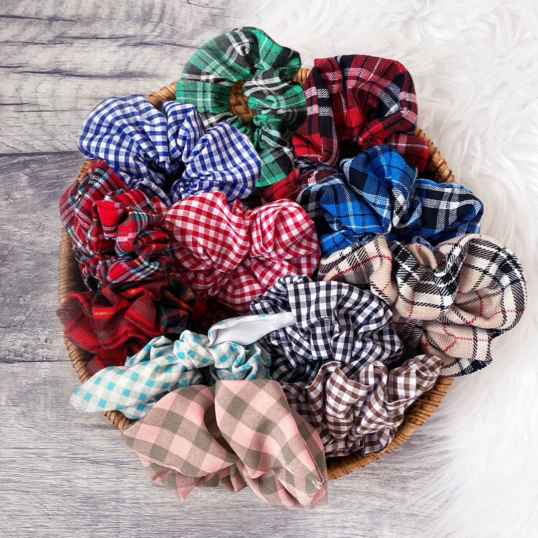 Plaid scrunchie discount