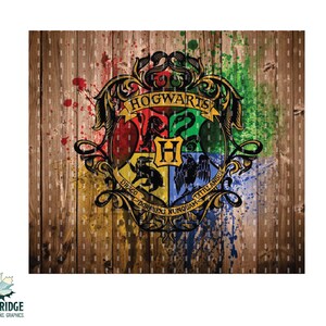  TRENDYPRINT Harry Potter – Hogwarts House Flags – Gryffindor –  Slytherin – Ravenclaw – Hufflepuff – Geometric Design - Set of Four 8 x  10 Wall Art – Great for Gifting or Collecting: Posters & Prints