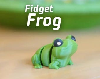 Fidget Frog by Vera's Arts & Dice – The Ultimate Flexi Cute Fidget Friend! | Desk Companion for Work | Frog Gifts | Cute Decoration | Custom