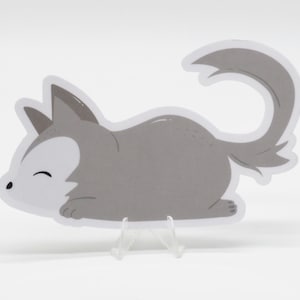 Wolfsticker voor laptops, waterflessen, tijdschriften en scrapbooking | Sticker met schattige wilde dieren van Vera's Arts & Dice