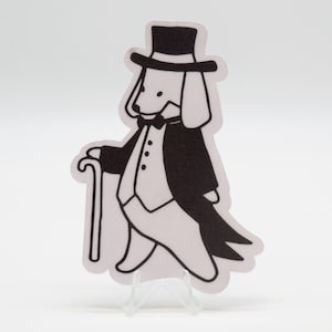 Gentleman Hund Aufkleber für Bullet Journal, Laptops und Scrapbooking - Süßer Tier Notebook Aufkleber von Vera's Arts & Dice