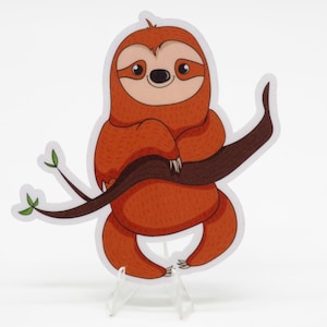 Dark Chilling Sloth Sticker | Laptop | Water Bottle | Bullet Journal | Notebook | Planner | Scrapbooking | Cute Animals | Sloth Stickers