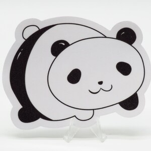 Panda Sticker - Wilde Dieren Stickers | laptop | Waterfles | Bulletjournaal | Notitieboekje | Plakboeken | Schattige Dieren | Vera's Kunst & Dobbelstenen