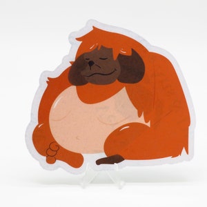 Orangutan Sticker - Wild Animals Stickers | Laptop | Water Bottle | Bullet Journal | Notebook | Scrapbook | Cute Animal | Vera&#39;s Arts & Dice