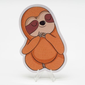 Light Cute Sloth Sticker | Laptop | Water Bottle | Bullet Journal | Notebook | Scrapbooking | Planner | Cute Animals | Sloth Stickers