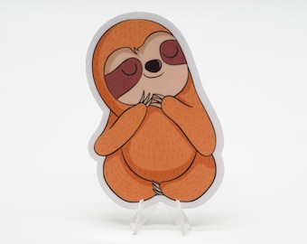 Light Cute Sloth Sticker | Laptop | Water Bottle | Bullet Journal | Notebook | Scrapbooking | Planner | Cute Animals | Sloth Stickers