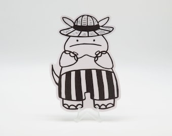 Hippopotame mignon - Animaux dans la vie quotidienne | Ordinateur portable | Bullet Journal | Carnet de notes | Scrapbooking | Animaux mignons | Arts et dés de Vera