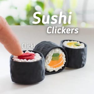 Sushi Clicker Fidget Toy | Vera's Arts & Dice | 3D Printed Pressy Sensory Toy – Cute Desk Fidget Gift
