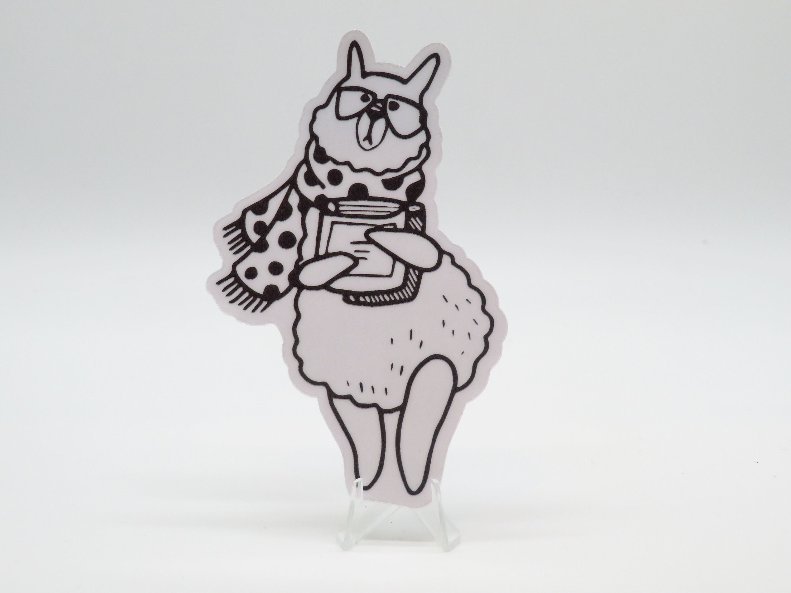 Bookloving Llama - Animals in Daily Life | Laptop | Bullet Journal | Notebook | Scrapbooking | Cute Animals | Vera's Arts & Dice