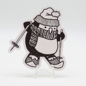 Skiing Penguin - Animals in Daily Life | Laptop | Bullet Journal | Notebook | Scrapbooking | Cute Animals | Vera&#39;s Arts & Dice