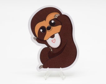 Dark Baby Sloth Sticker | Laptop | Water Bottle | Bullet Journal | Notebook | Planner | Journal | Scrapbooking | Cute Animal | Sloth Sticker