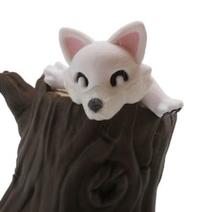 Winter Fox - Frosty White Fox by Vera&#39;s Arts & Dice | 3D Printed Woodland Animal Figurine | Elegant Winter Decor | Fox Lover Gift | Desk Toy