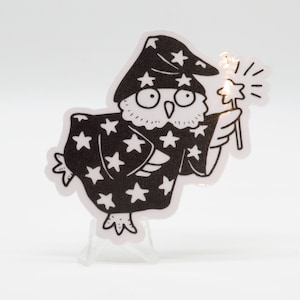 Sticker tovenaarsuil: magische dierenkunst voor tijdschriften, laptops en plakboeken | Grappig betoverend cadeau