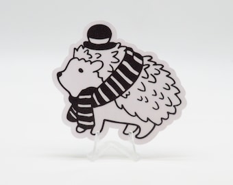 Fancy Hedgehog - Animals in Daily Life | Laptop | Bullet Journal | Notebook | Scrapbooking | Cute Animals | Vera&#39;s Arts & Dice