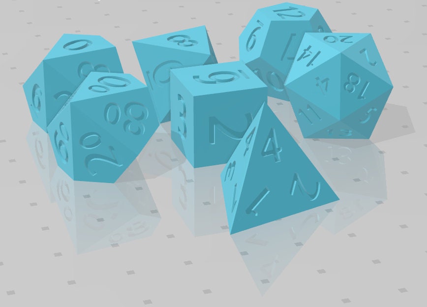 Custom 3D Master Dice STL Files for Printing Standard 7 Etsy