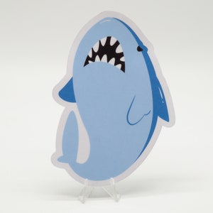 Blahaj Shark Sticker for Laptops, Water Bottles & Journals | Cute Wild Animal Decal | Scrapbooking Accessory