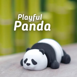 Playful Panda – Articulated 3D Printed Panda Fidget Toy | Desk Pet | Sensory Gift | Handmade by Vera's Arts & Dice