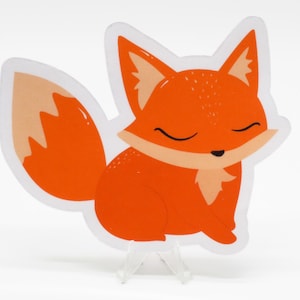 Fuchs Aufkleber für Laptops, Wasserflaschen, Journals & Scrapbooking - Süßer entzückender Wildtier Aufkleber von Vera's Arts