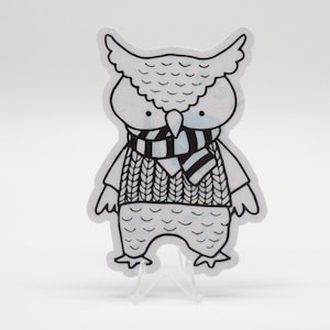Ensemble d'autocollants Hibou d'hiver : dessins d'animaux mignons pour Bullet Journals, ordinateurs portables, scrapbooks et cahiers de Vera's Arts & Dice