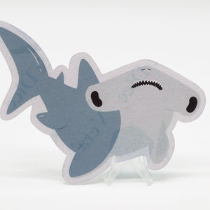 Adesivo squalo martello per laptop, bottiglie d'acqua, diari e scrapbooking / Adesivo adorabile con fauna marina