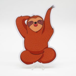 Dark Lazy Sloth Sticker | Laptop | Water Bottle | Bullet Journal | Notebook | Planner | Journal | Scrapbooking | Cute Animal | Sloth Sticker