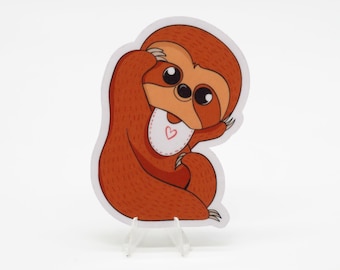 Light Baby Sloth Sticker | Laptop | Water Bottle | Bullet Journal | Notebook | Planner | Scrapbooking | Cute Animals | Sloth Stickers