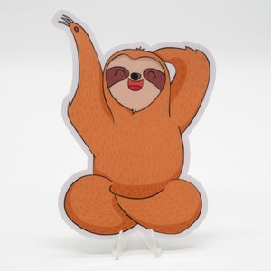 Light Lazy Sloth Sticker | Laptop | Water Bottle | Bullet Journal | Notebook | Planner | Scrapbooking | Cute Animals | Sloth Stickers