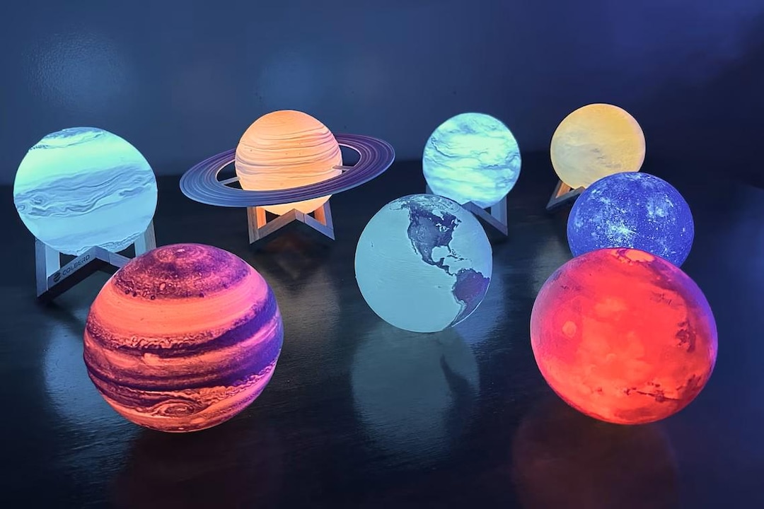 Planet Lamp – Solar System LED Night Light – NASA Data - Etsy