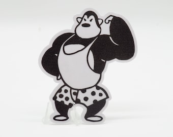 Macho Tough Gorilla - Animals in Daily Life | Laptop | Bullet Journal | Notebook | Scrapbooking | Cute Animals | Vera's Arts & Dice