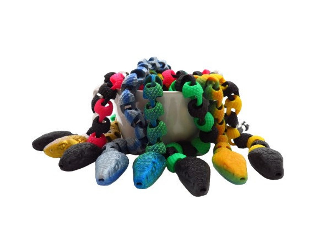 Snake Fidget Toy 3D Printed Perfect Gifts for Neurodivergent People