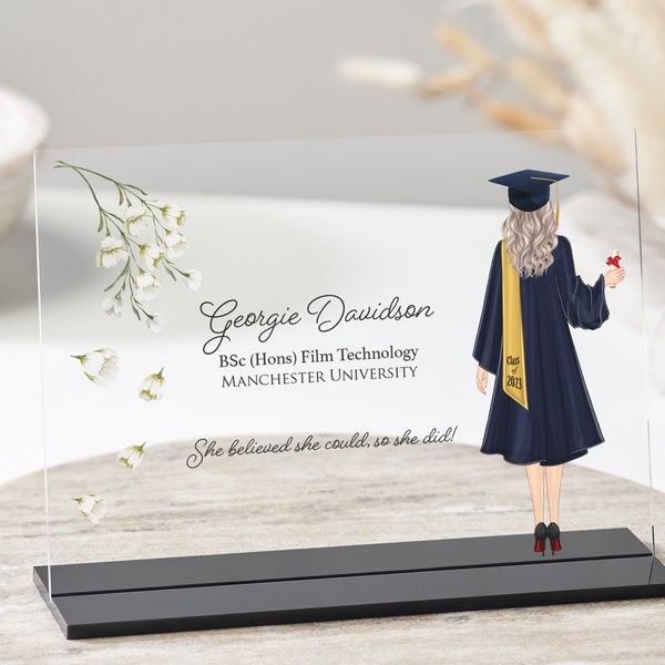 Graduation Gifts for Her | Graduation Gifts 2022 | Graduation Gift | Graduation Plaque | Personalised Graduation | Personalised Grad Print