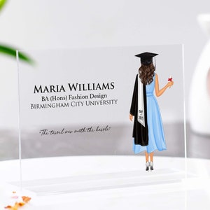Personalised Graduation Gift | Graduation Personalised Gift for Her | Custom Female Graduation Acrylic Award | Graduation Day Keepsake