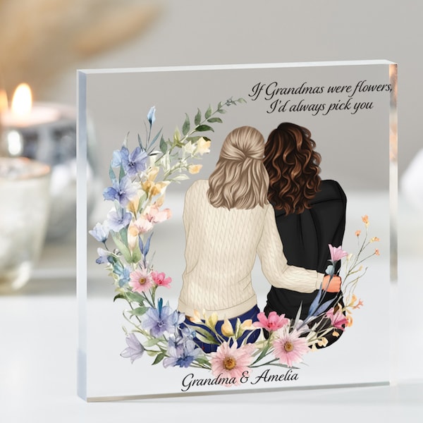Personalised Gift for Grandma, Christmas Gift for Granny, Floral Mothers Day Gift for Grandma, Gift from Granddaughter, Gifts for Grandma